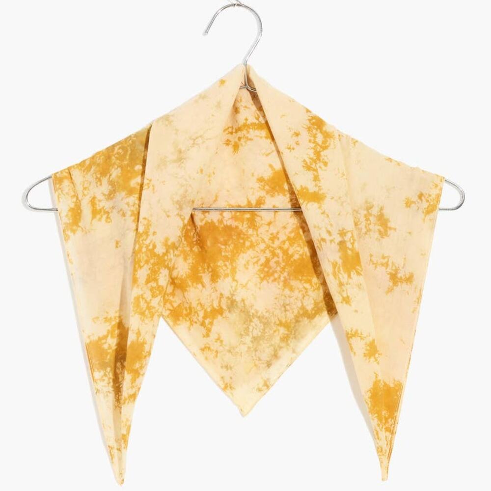 Madewell Yellow Cream Tie-Dye Scarf